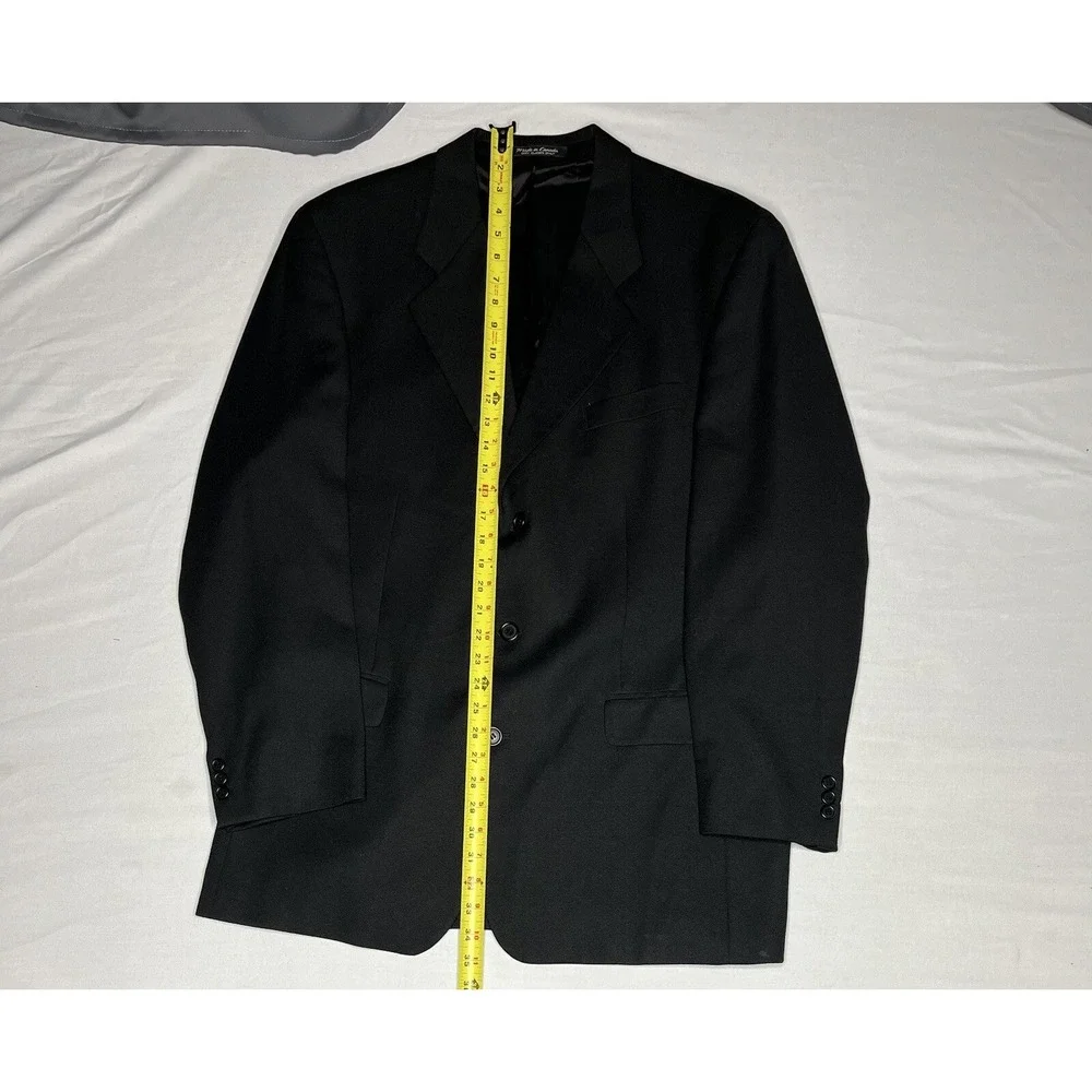 Brandini‎ Sport Coat Jacket Black 3 Button Mens - Size 42R